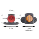 LED Umrissleuchte  links rechts  orange rot weiß