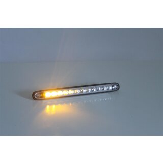 LED Blinkleuchte dynamisch Lauflicht li/re 12/24V  L/B/H  257 x 27 x 20  Lochabstand 230mm