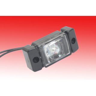 LED Positionsleuchte Begrenzungsleuchte 12/24V  weiß L/B/H 72 x 32 x 23  Lachabstand 58mm M5