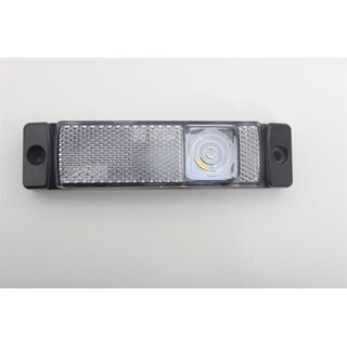 LED Begrenzungsleuchte wei 12/24V mit Reflektor