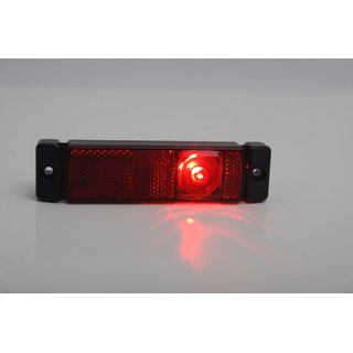 LED Begrenzungsleuchte rot 12/24V mit Reflektor