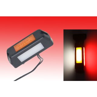 Begrenzungsleuchte mit Seitenmarkierungsleuchte li/re LED 12/24V  L/B/H  90 x 28 x 34  Lochabstand ( Bolzen) 53mm Kabelläne 21cm  0,75mm