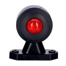 Begrenzungsleuchte LED rot/weis  12/24V   Höhe 90mm Sockellänge 85,5mm Lochabstand 65mm Durchmesser Leuchtkörper rund kplt  61,5mm