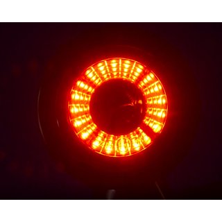Begrenzungsleuchte LED rot/weis  12/24V   Hhe 90mm Sockellnge 85mm Lochabstand 65mm Durchmesser