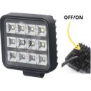 Arbeitsscheinwerfer LED 12/24V  12LED 12W  IP67  76x76mm...
