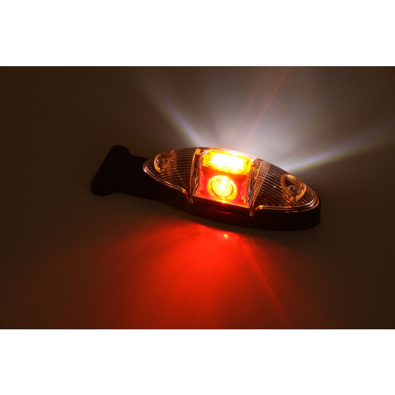 2x LED Begrenzungsleuchte links rechts rot weiß gelb 12 24 Volt Anhänger Set 