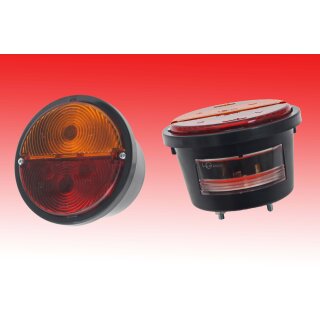 Rückleuchte links 12/24V  inkl. Kennzeichenleuchte  Blink.-Brems.-Rücklicht, Durchm. 132mm