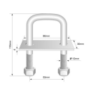 Zurrhaken, Zurrbügel  800kg Länge 110mm LKW...