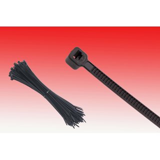 100x Kabelbinder Sortiment schwarz polyamid 6.6 - verschiedene Gren