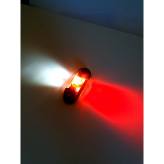 2x LED Begrenzungsleuchte mit Halter L/R, orange/rot/wei, LED, hhe 139; breite 49; tiefe 38, schwebend, kabellnge 500,  12/24V Pendelleuchte