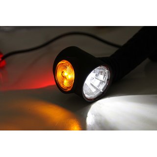 2x LED Begrenzungsleuchte links rechts orange/rot/wei Breite 175mm 12/24V
