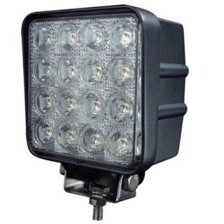 Arbeitsscheinwerfer LED  12/24V  3000lm
16 LED  48W 
110 x 110 x 72mm