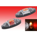 Umrissleuchte links rechts LED rot weiß gelb  12/24V L/B/H  120 x 41 x 40 mm  Lochabstand 83mm