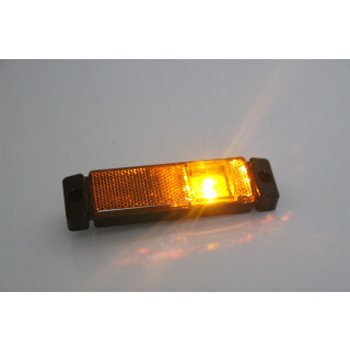 LED Seitenmarkierungsleuchte gelb 12/24V mit Reflektor