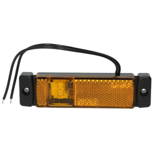 LED Seitenmarkierungsleuchte gelb 12/24V mit Reflektor
