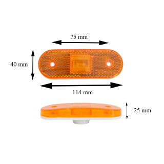 LED Seitenmarkierungsleuchte gelb 12/24V -  - Ersatzteile f, 8,57  €