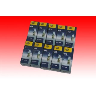 10x LKW Glühlampen 24V H3 70W Hella 24Volt 70Watt Glühlampe Birne Glühbirne